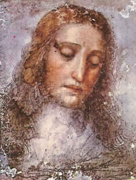  Leonardo  Da Vinci Christ's Head Sweden oil painting art